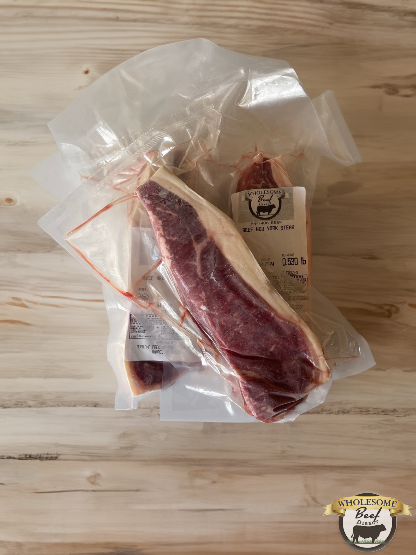 20) New York Steaks 5/pkg approx. 3 lbs total 