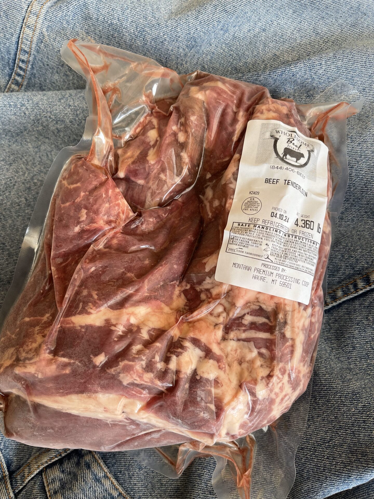19) Beef Tenderloin Roast 4 lbs.